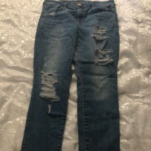American Eagle distressed skinny jeans